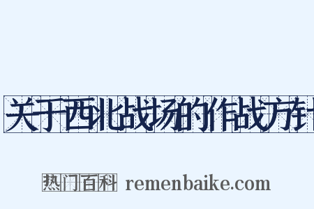 关于西北战场的作战方针是什么意思的图片